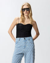 Top bustier in pizzo - | Pinko