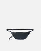 Kleine Gürteltasche aus New Biker Leder - Schwarz | Pinko