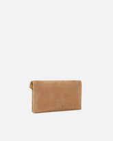 Small clutch bag in suede with studs and shoulder strap - | Pinko