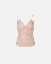Top in pizzo floreale con spalline - | Pinko