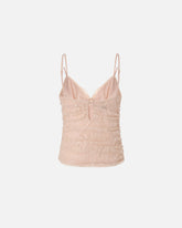 Top in pizzo floreale con spalline - | Pinko