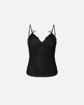 Top in pizzo floreale con spalline - | Pinko