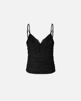 Top in pizzo floreale con spalline - | Pinko