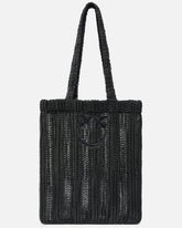Średnia shopperka Easy Tote Bag z rafii - | Pinko