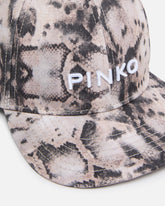 Cap with peak and snake print - | Pinko