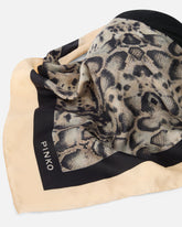 Baseball cap with animal print scarf - | Pinko