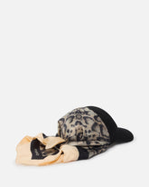 Baseball cap with animal print scarf - | Pinko