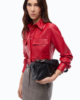 Borsa bauletto a tracolla media in pelle new biker - Nero | Pinko