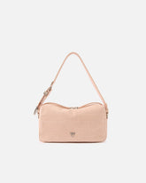 Medium crossbody bowler bag in crocodile-print leather - | Pinko