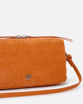 Bolso baúl mediano con bandolera de piel estampado cocodrilo - | Pinko