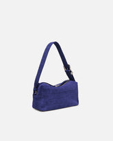 Medium crossbody bowler bag in crocodile-print leather - Purple | Pinko