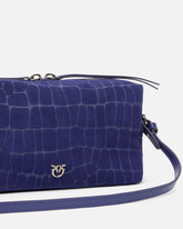 Bolso baúl mediano con bandolera de piel estampado cocodrilo - | Pinko