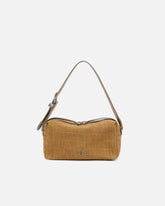 Mittlere Bauletto-Tasche aus Leder mit Krokoprint - Beige | Pinko
