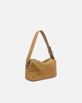 Mittlere Bauletto-Tasche aus Leder mit Krokoprint - Beige | Pinko
