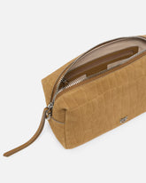 Mittlere Bauletto-Tasche aus Leder mit Krokoprint - Beige | Pinko