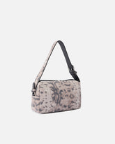 Medium crossbody bowler bag in suede with python print - | Pinko