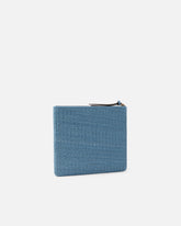 Raffia clutch with Love Birds logo - Light blue | Pinko