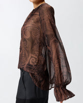 Blusa con stampa cachemire - | Pinko