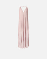 Long pleated dress with slit - | Pinko