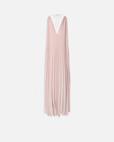 Long pleated dress with slit - | Pinko