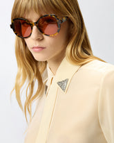 Chemise semi-transparente avec détails métalliques - | Pinko