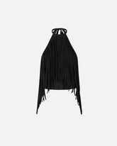 Halterneck top with fringes - | Pinko