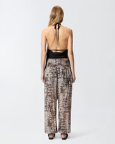 Halterneck top with fringes - | Pinko