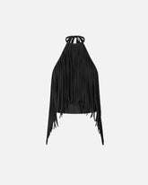 Halterneck top with fringes - | Pinko