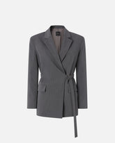 Buttonless jacket with belt - | Pinko
