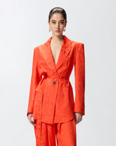 Floral jacquard kimono jacket - | Pinko