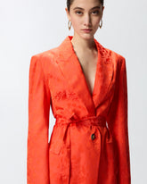 Floral jacquard kimono jacket - | Pinko