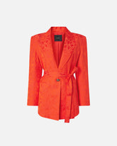 Floral jacquard kimono jacket - | Pinko