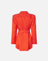 Floral jacquard kimono jacket - | Pinko