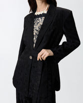 Giacca kimono in jacquard floreale - | Pinko