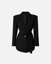 Giacca kimono in jacquard floreale - | Pinko