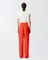 Floral jacquard trousers - | Pinko