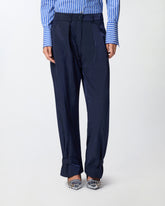 Pantalones de corte holgado con cinturón - | Pinko