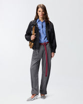 Loose-fit trousers with belt - | Pinko