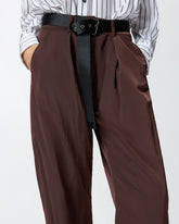 Pantalones de corte holgado con cinturón - | Pinko