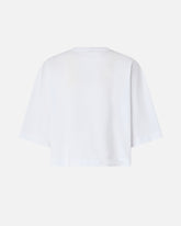 T-shirt cropped à broderie Love Birds - Blanc | Pinko