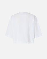 T-shirt cropped con ricamo Love Birds - Bianco | Pinko