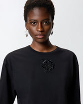 T-shirt cropped con ricamo Love Birds - | Pinko