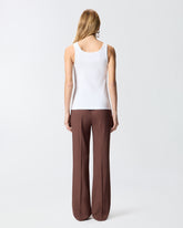 Ribbed vest top with Love Birds embroidery - | Pinko