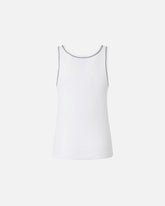 Ribbed vest top with Love Birds embroidery - | Pinko