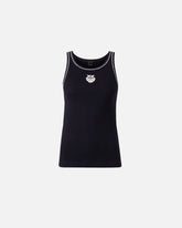 Ribbed vest top with Love Birds embroidery - | Pinko