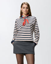 Maglia a righe con foulard - | Pinko