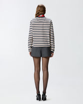 Pull rayé avec foulard - | Pinko