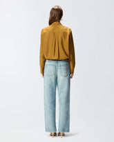 Camisa de estilo texano con flecos - | Pinko