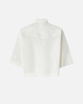 Cropped shirt with metallic details - | Pinko