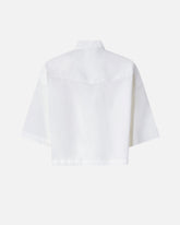 Cropped shirt with metallic details - | Pinko